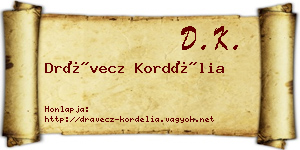 Drávecz Kordélia névjegykártya